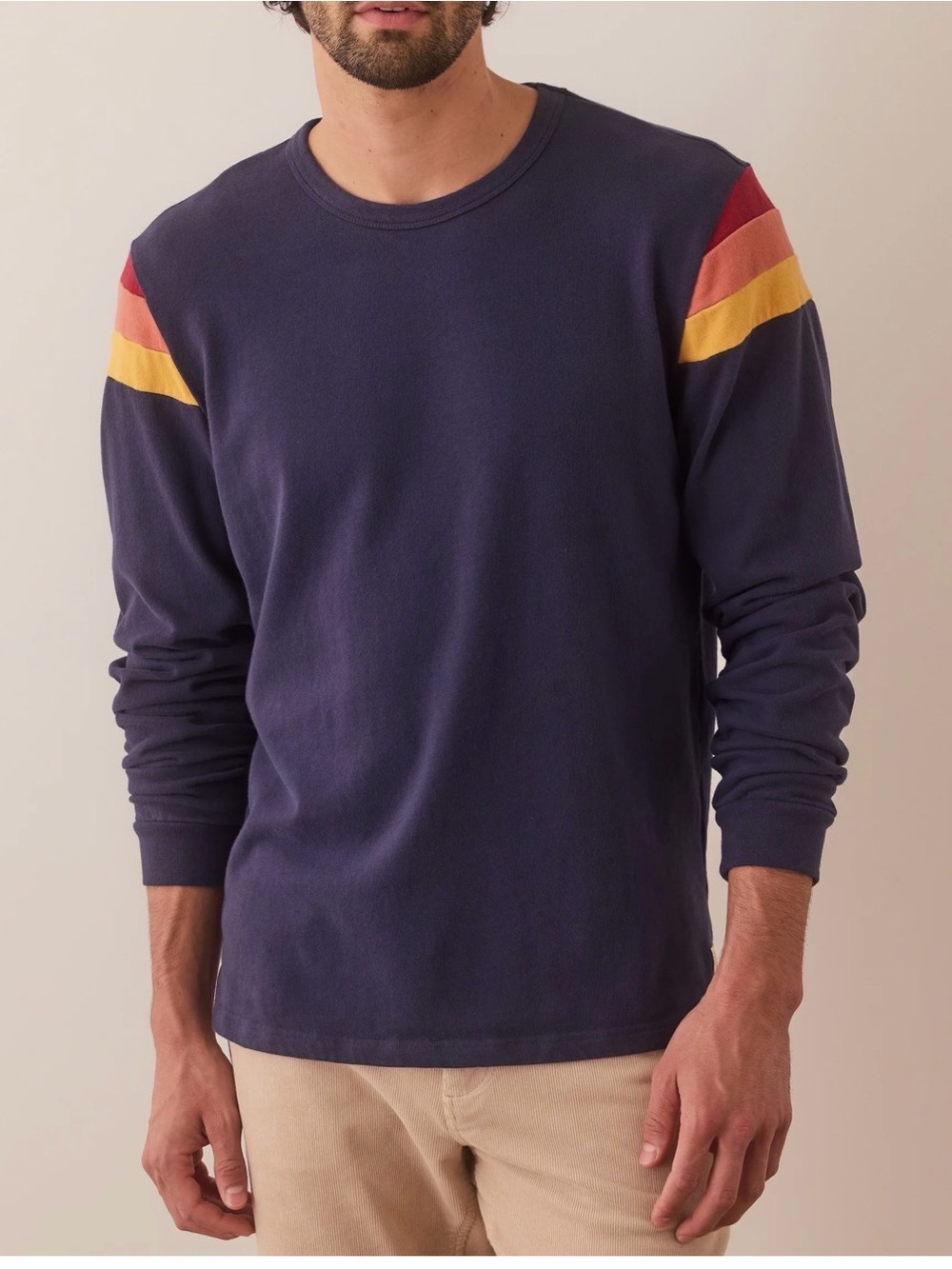 Marine Layer| Banks Tee Longsleeve| Mens Medium| Navy